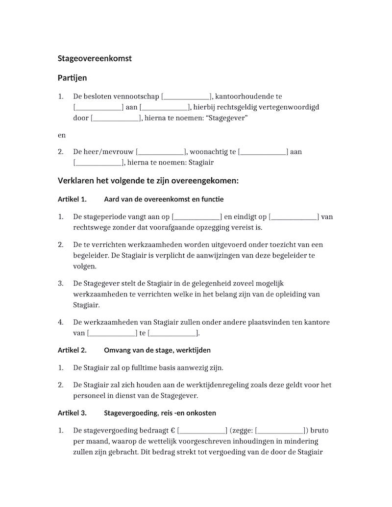 Voorbeeld van document, pagina 1